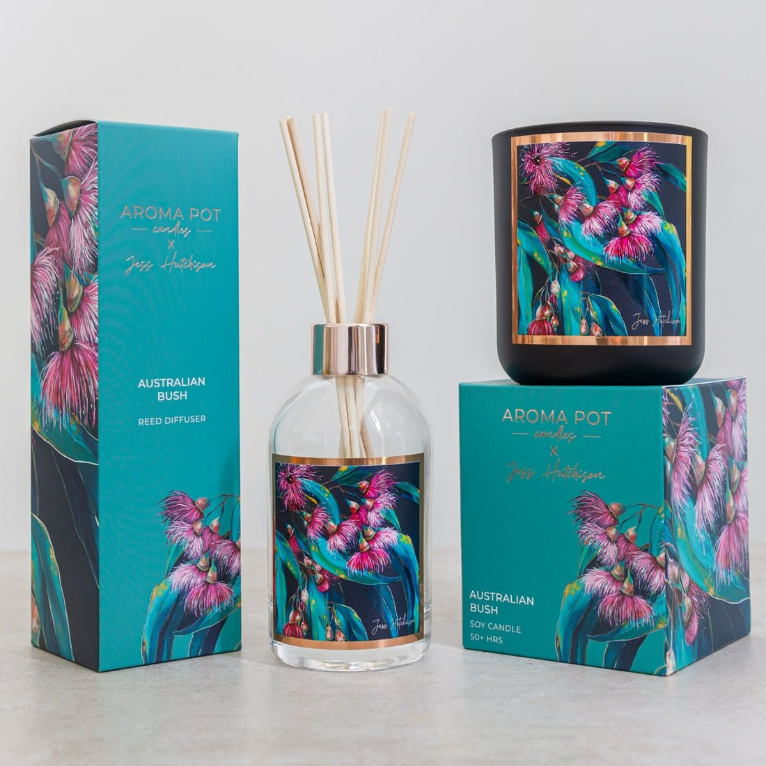 50+Hrs Soy Candle &amp; 200ml Reed Diffuser - Australian Bush - Oldboy&