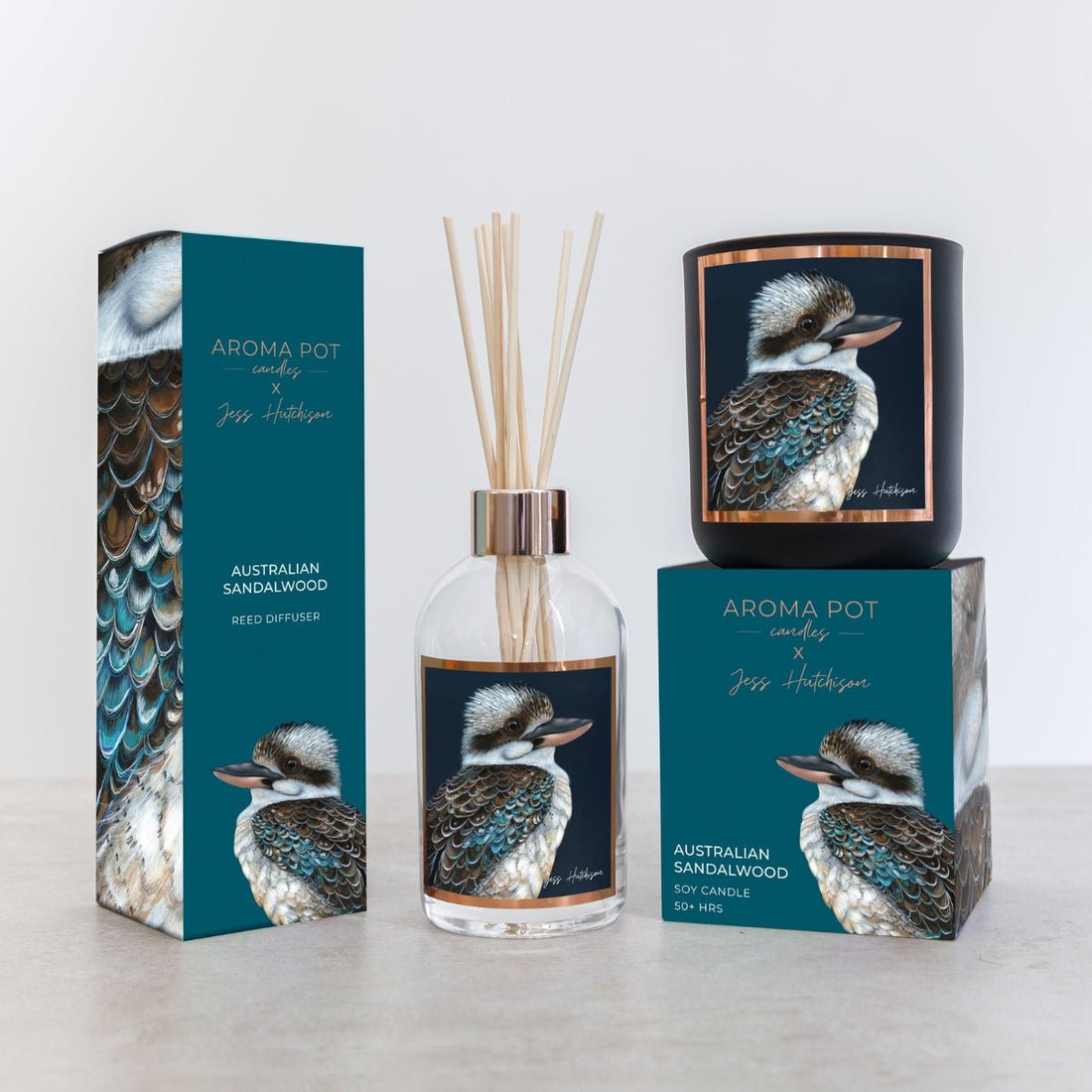 50+Hrs Soy Candle &amp; 200ml Reed Diffuser - Australian Sandalwood - Oldboy&