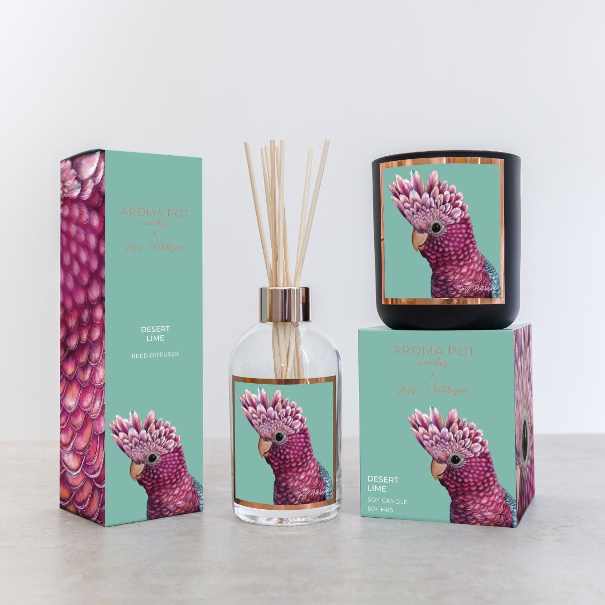 50+Hrs Soy Candle &amp; 200ml Reed Diffuser - Desert Lime - Oldboy&