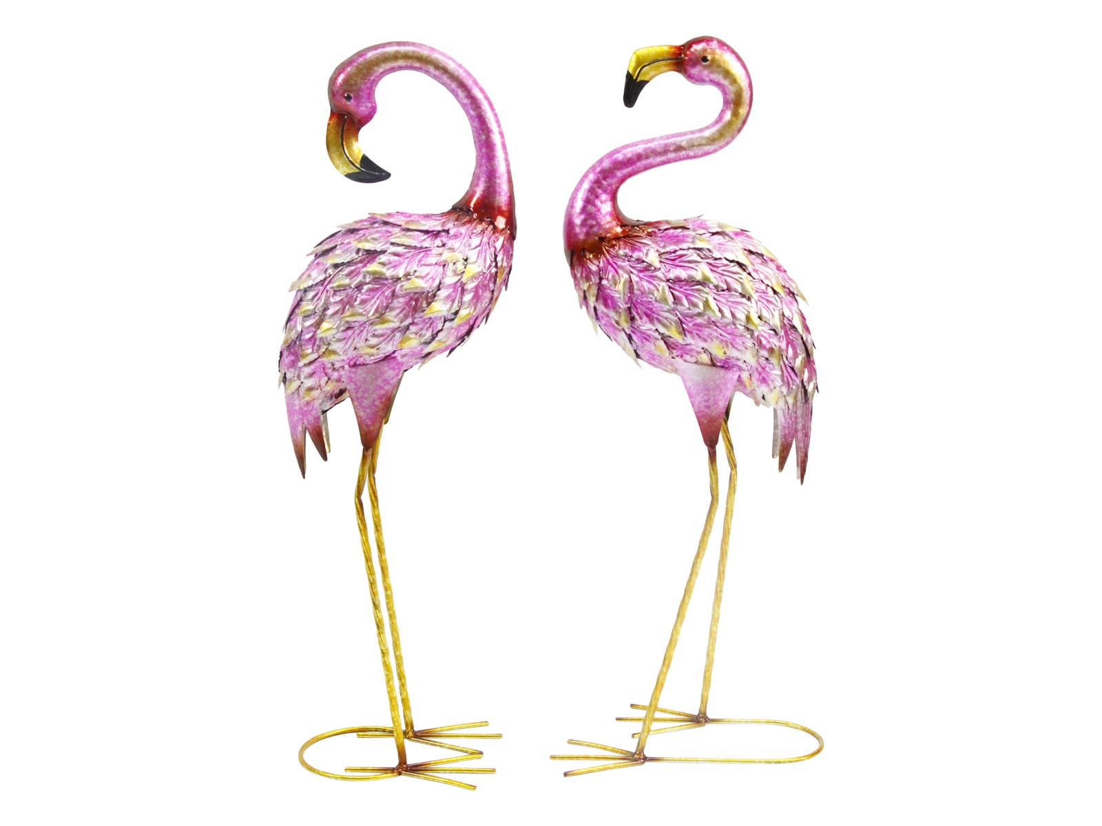 63cm Pink &amp; Gold Garden Flamingo 2 Asstd - Oldboy&