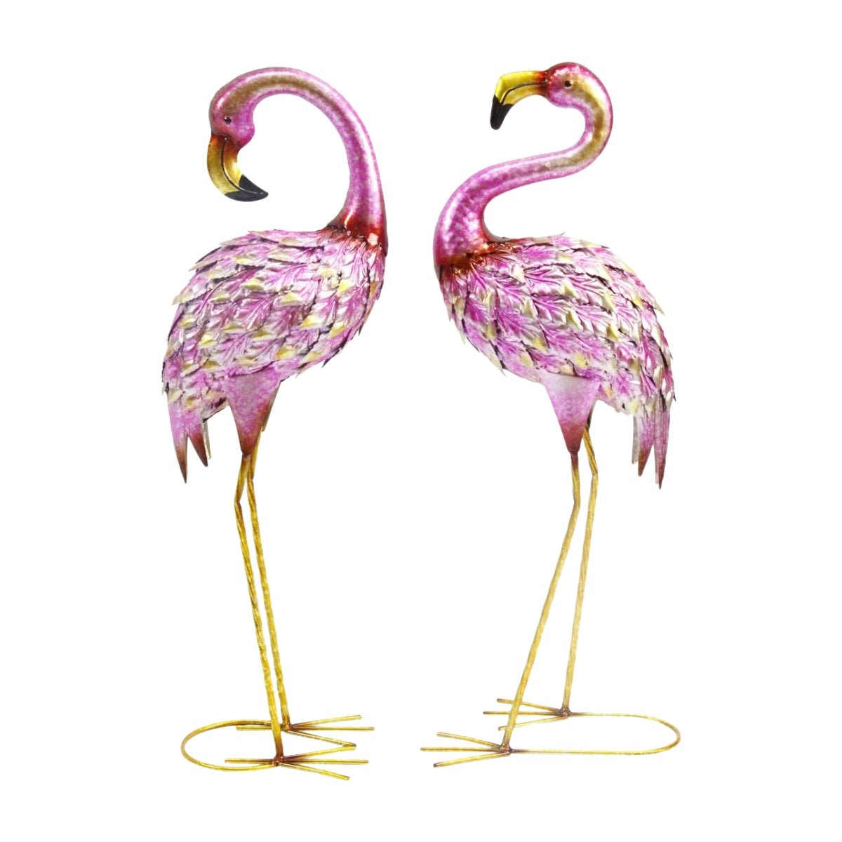 63cm Pink &amp; Gold Garden Flamingo 2 Asstd - Oldboy&