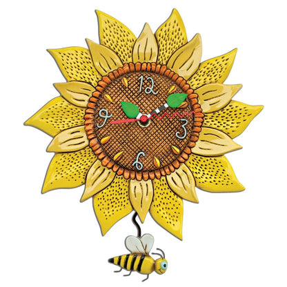 Bee Sunny Clock | Hand - Painted Bee - Themed Wall Clock - Oldboy&