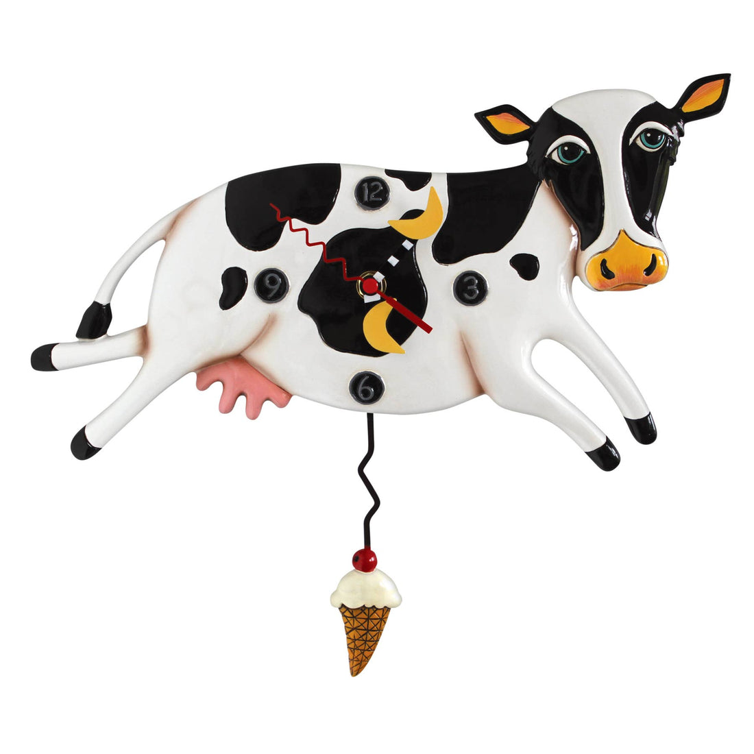 &quot;Bessy Cow&quot; Clock | Hand - Painted Vintage - Inspired Wall Clock - Oldboy&