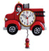 "Big Red" Clock | Unique Hand - Painted Clock With Hydrant Pendulum - Oldboy&