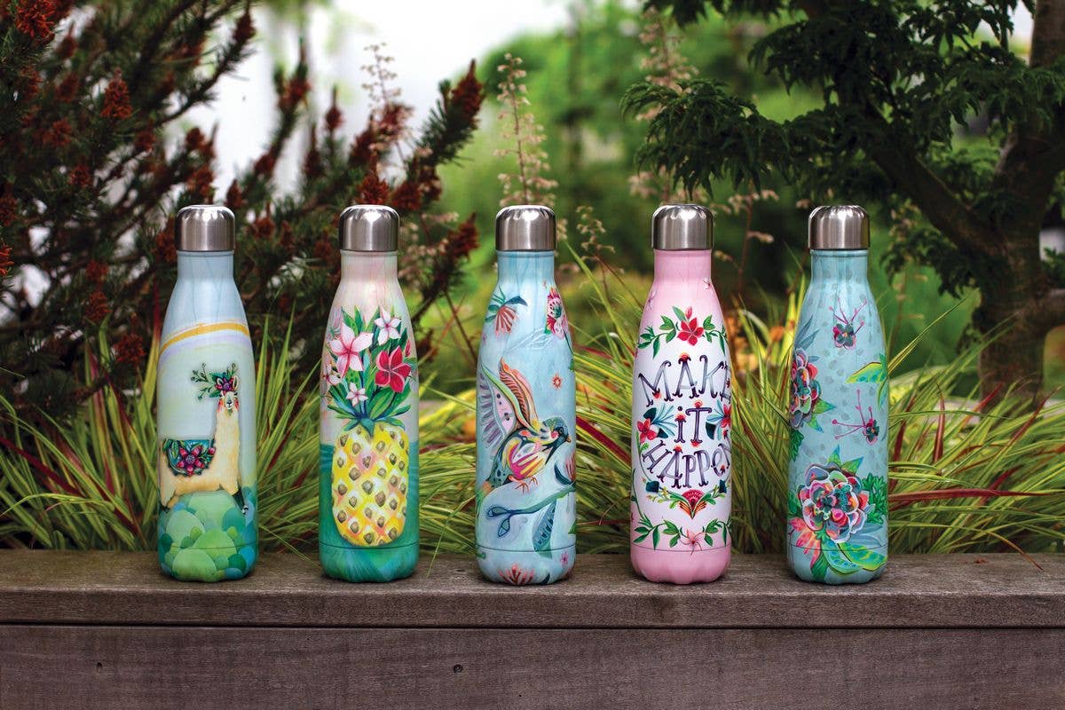 Blooms Water Bottle | Reusable Stainless Steel Insulated Bottle - 500ml - Oldboy&