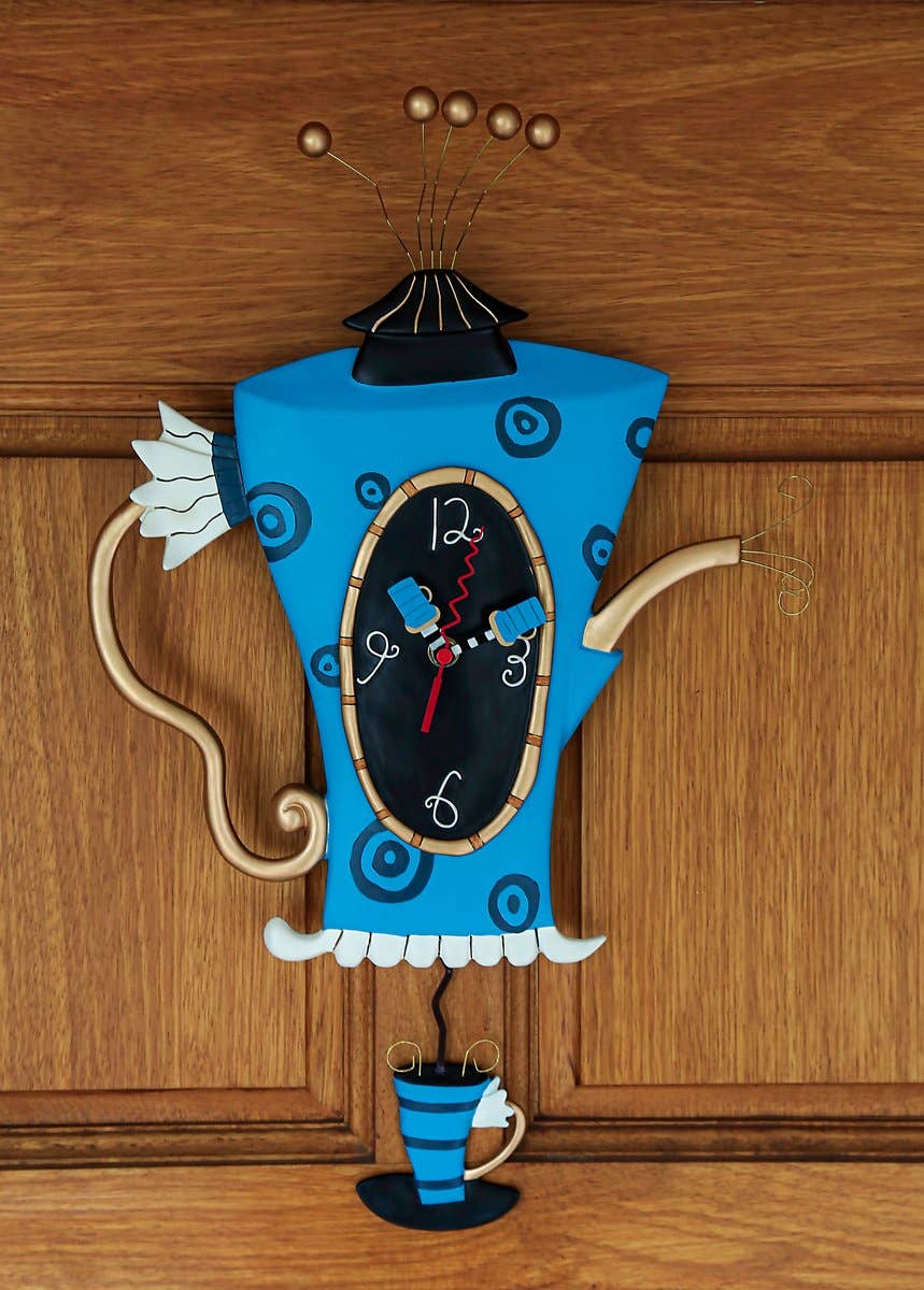 &quot;Cozy Time&quot; Clock | Unique Hand - Painted Clock With Pendulum - Oldboy&