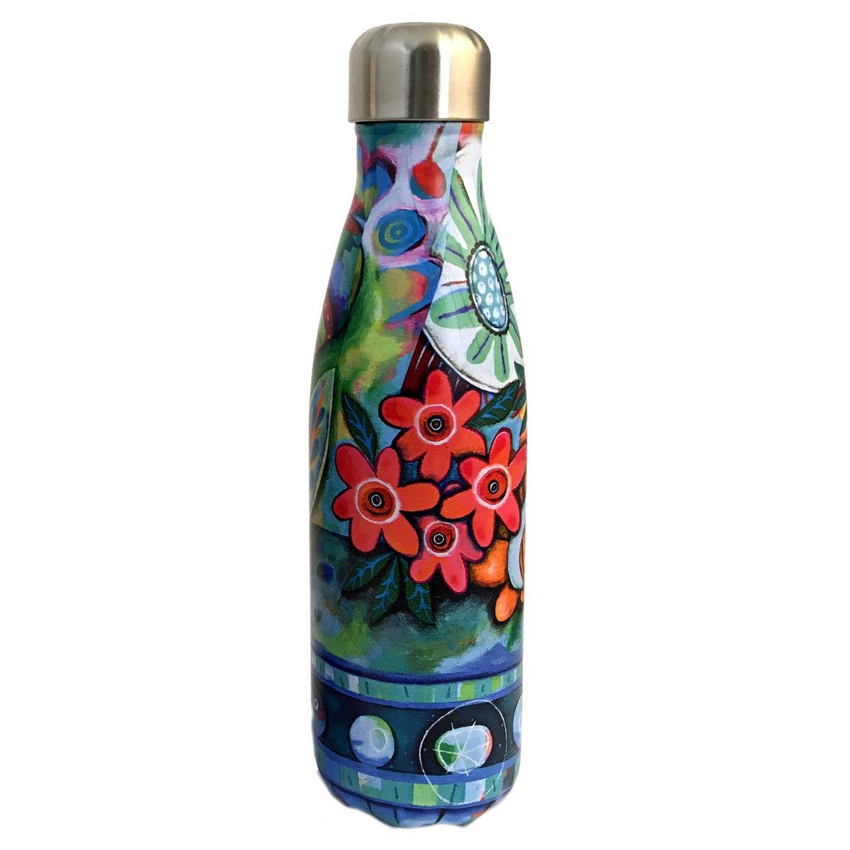 Flowerblast Water Bottle | Insulated Stainless Steel Reusable Bottle - 500ml - Oldboy&