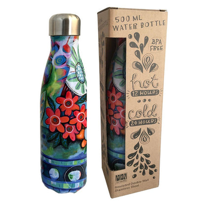 Flowerblast Water Bottle | Insulated Stainless Steel Reusable Bottle - 500ml - Oldboy&