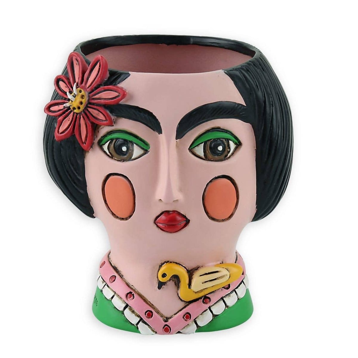 Frida Planter | Hand - Painted Polyresin Planter with Drainage - Oldboy&