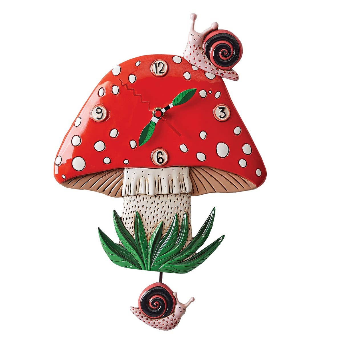 &quot;Fun - Guy Mushroom&quot; Clock | Unique Hand - Painted Mushroom Clock - Oldboy&