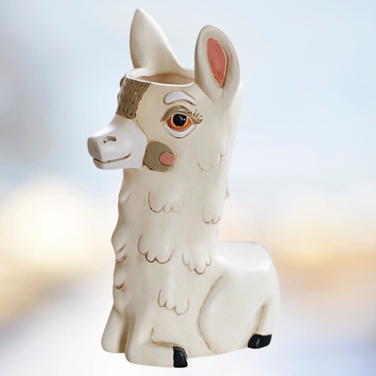 Llama Love Vase - Handcrafted Polyresin Planter &amp; Vase - Oldboy&