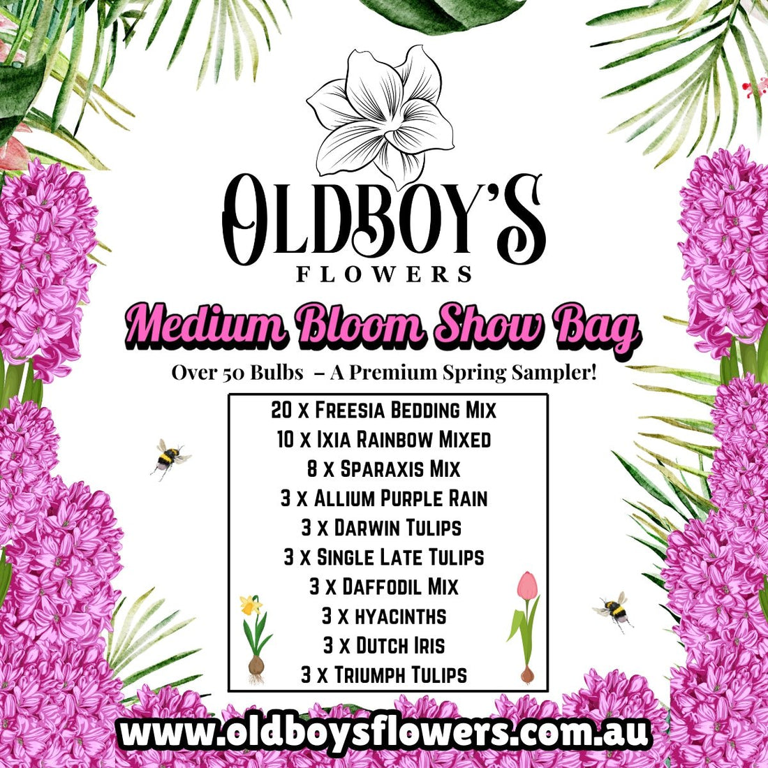 Medium Bloom Show Bag – 59 Premium Spring Bulbs - Oldboy&