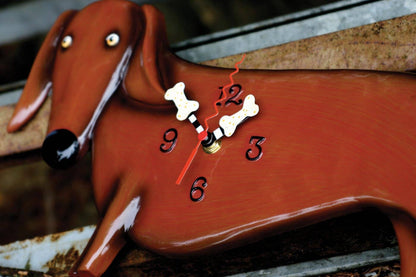 &quot;Oscar&quot; Dachshund Clock | Hand - Painted Nature - Inspired Wall Clock - Oldboy&