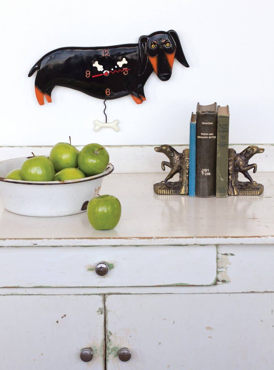 &quot;Otis Dachshund&quot; Clock | Hand - Painted Nature - Inspired Wall Clock - Oldboy&