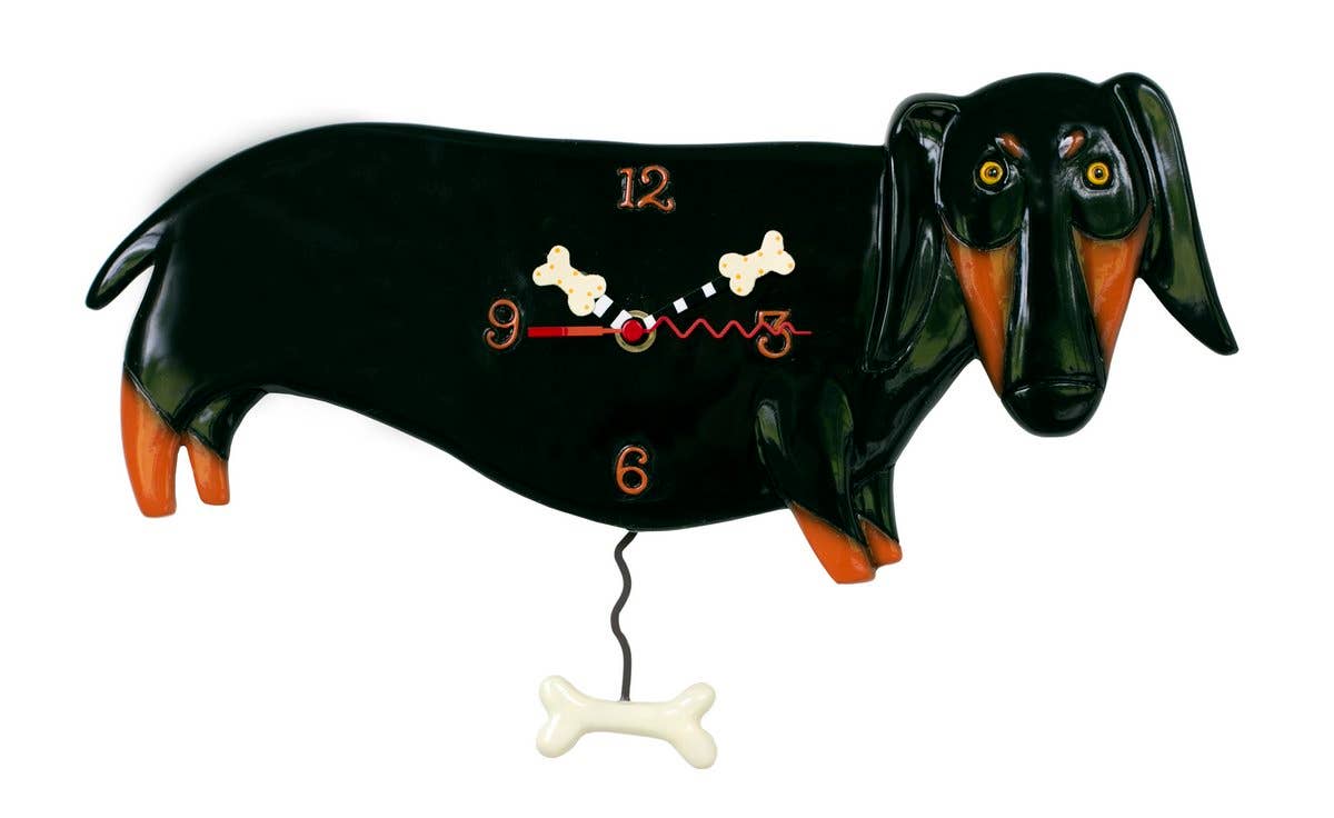 &quot;Otis Dachshund&quot; Clock | Hand - Painted Nature - Inspired Wall Clock - Oldboy&