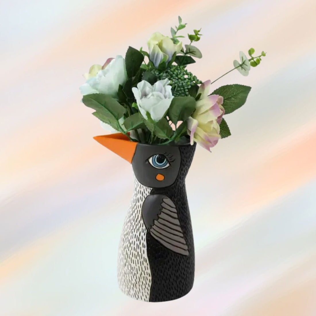 Penguin Watering Can | Hand - Painted Polyresin Watering Can &amp; Vase - Oldboy&