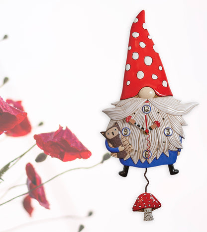 Wren the Gnome Clock | Hand - Painted Nature - Inspired Wall Clock - Oldboy&